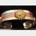Steampunk recycled tin and German silver cuff bracelet