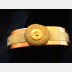 Mixed metal copper and German Silver beach rock cuff bracelet