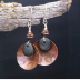 Handmade natural stone and copper earrings