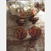 Copper fold form tribal dangle earring