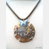 Steampunk mixed metal watchwork brass pendant