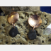 Om Rock Copper Dangle Beach Stone Earrings
