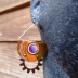 Trashy tinsel steampunk recycled butterly tin earring with gear