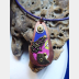 Hamsa  amulet Hand of Fatima recycled tin mixed metal spiritual pendant  bird in