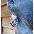 Boho Gypsy Trashy Tinsel Dangle Vintage Tin Earrings blue