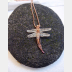 Mixed metal wire woven dragonfly pendant