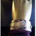 Mixed metal Hamsa Hand of Protection cuff bracelet