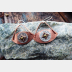 All Seeing Eye dangle earrings in copper