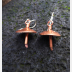 Fabulous fungi copper mushroom earrings