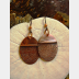 Tribal copper forged foldform boho gypsy hippie dangle oval earrings Cancel