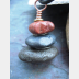 Om Rocks stacked beach rock cairn pendant