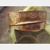 Copper forged fold form wide bracelet