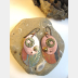 Steampunk mixed metal copper and recycled tin dangle earrings- Trashy Tinsel