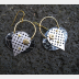 Mixed metal textured boho dangle earrings