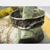 Fold form German silver cuff bracelet