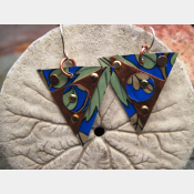 Mixed metal tin and copper earth friendly earrings