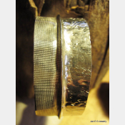 German silver fold form tribal forged bangle cuff