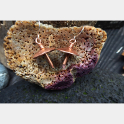 Fabulous fungi copper mushroom earrings