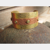 Mixed metal nugold and copper cuff - small