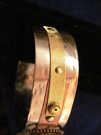 Mixed metal steampunk unisex cuff