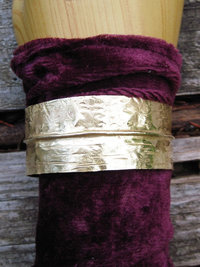 Bronze fold form tribal cuff