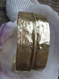 Bronze fold form tribal cuff