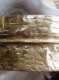Bronze fold form tribal cuff