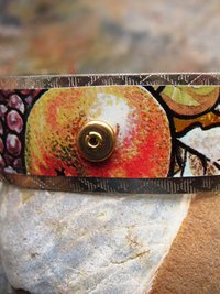 mixed metal recycled tin and silver repurposed cuff