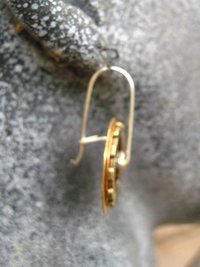 Steampunk latchback mixed metal gear earrings