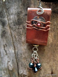 Tibetan Buddhist Prayer Amulet in Copper and Silver