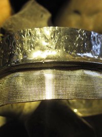 German silver fold form tribal forged bangle cuff