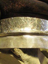 German silver fold form tribal forged bangle cuff