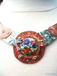 ReArt Tin and Mixed Metal  Hummingbird Breastplate