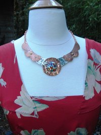 ReArt Tin and Mixed Metal  Hummingbird Breastplate