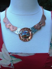 ReArt Tin and Mixed Metal  Hummingbird Breastplate