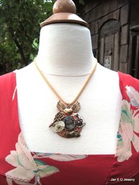 Steampunk reArt recycled mixed metal charm pendant