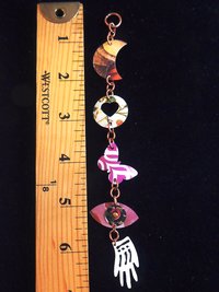 Tin talisman good luck charm small wall hanging