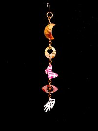 Tin talisman good luck charm small wall hanging