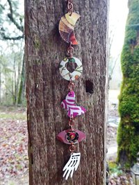 Tin talisman good luck charm small wall hanging
