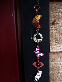 Tin talisman good luck charm small wall hanging