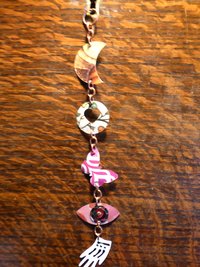 Tin talisman good luck charm small wall hanging