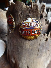 Trashy Tinsel Recycled Tin  Earrings advertising