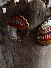 Trashy Tinsel Recycled Tin  Earrings advertising