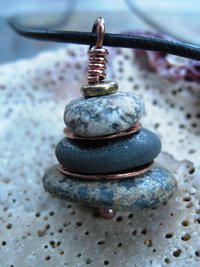 Northwest beach stack stoned rock cairn