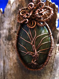 Jasper Tree of Life Pendant Copper
