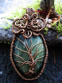 Jasper Tree of Life Pendant Copper