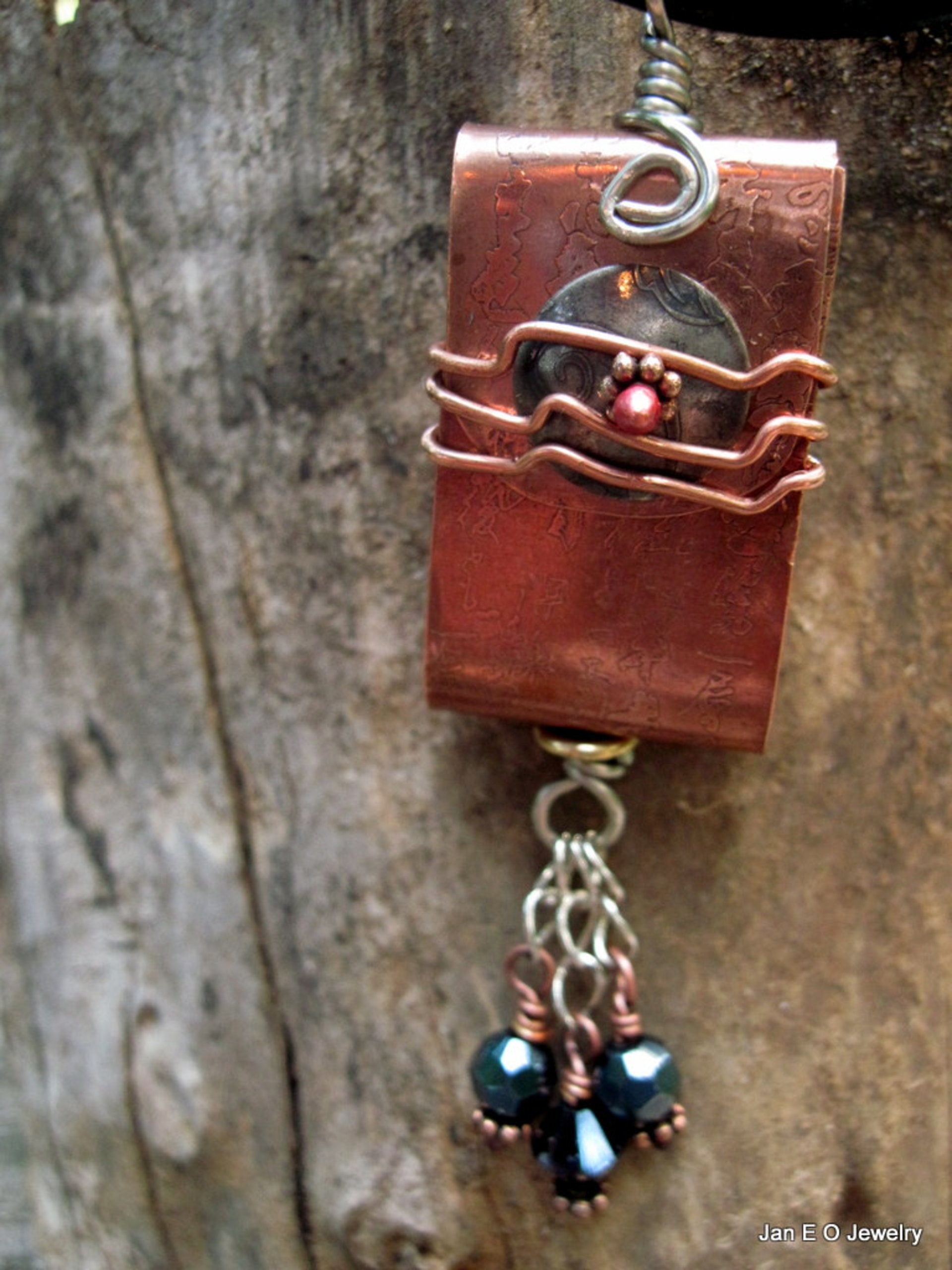 Tibetan Buddhist Prayer Amulet in Copper and Silver