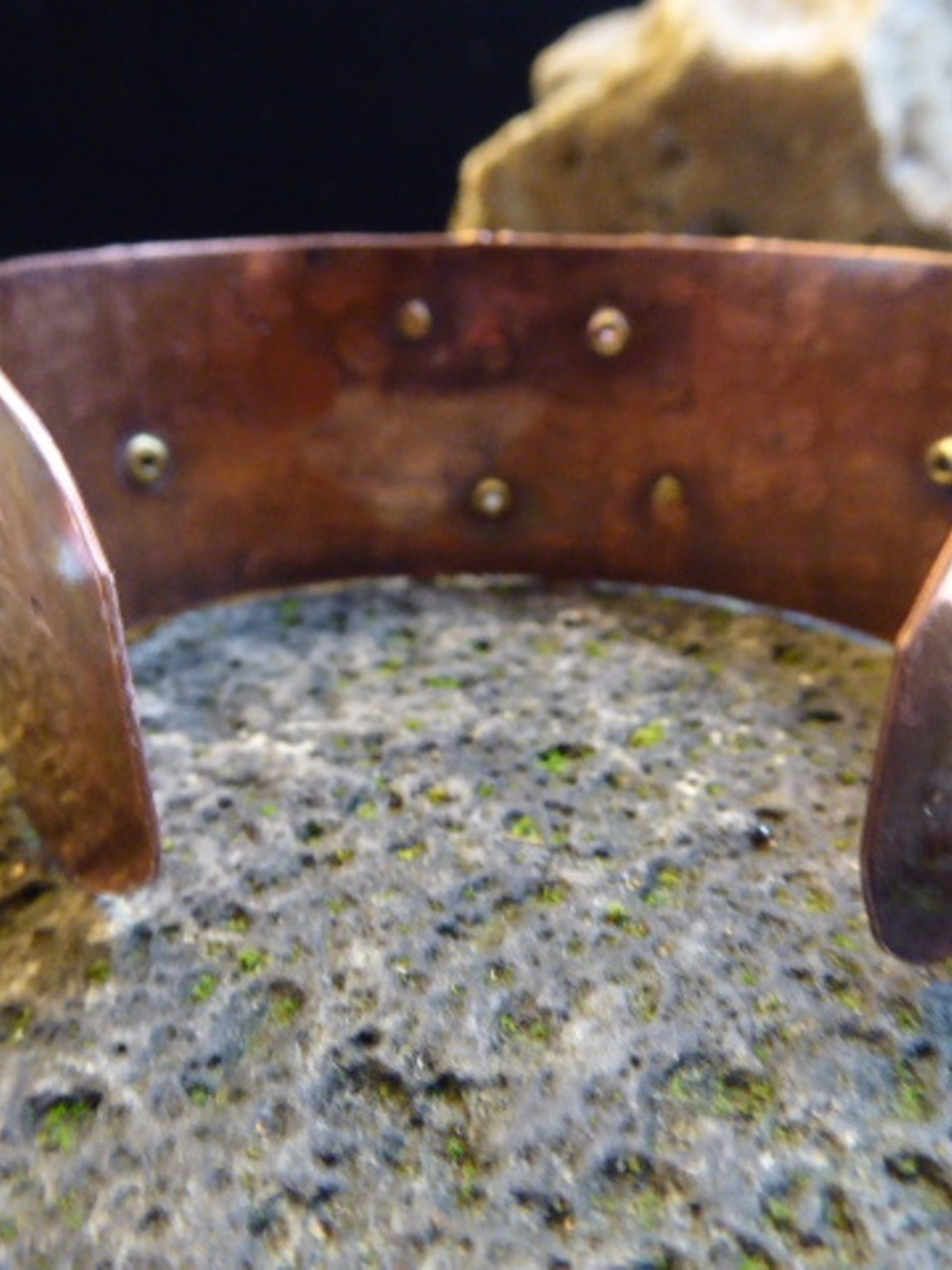 Mixed metal Hamsa Hand of Protection cuff bracelet