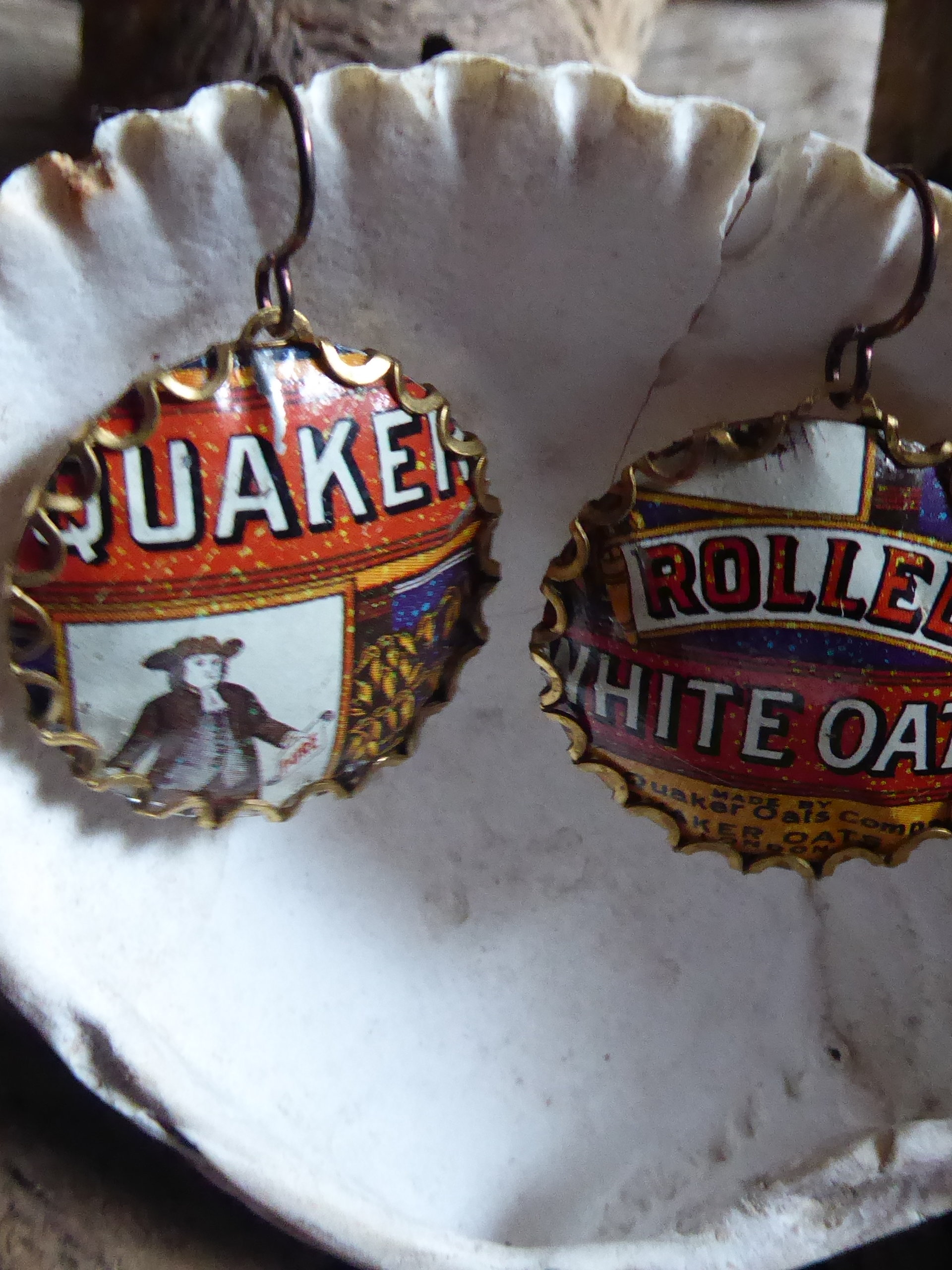 Trashy Tinsel Recycled Tin  Earrings advertising