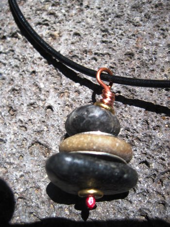 Zen stacked rock cairn